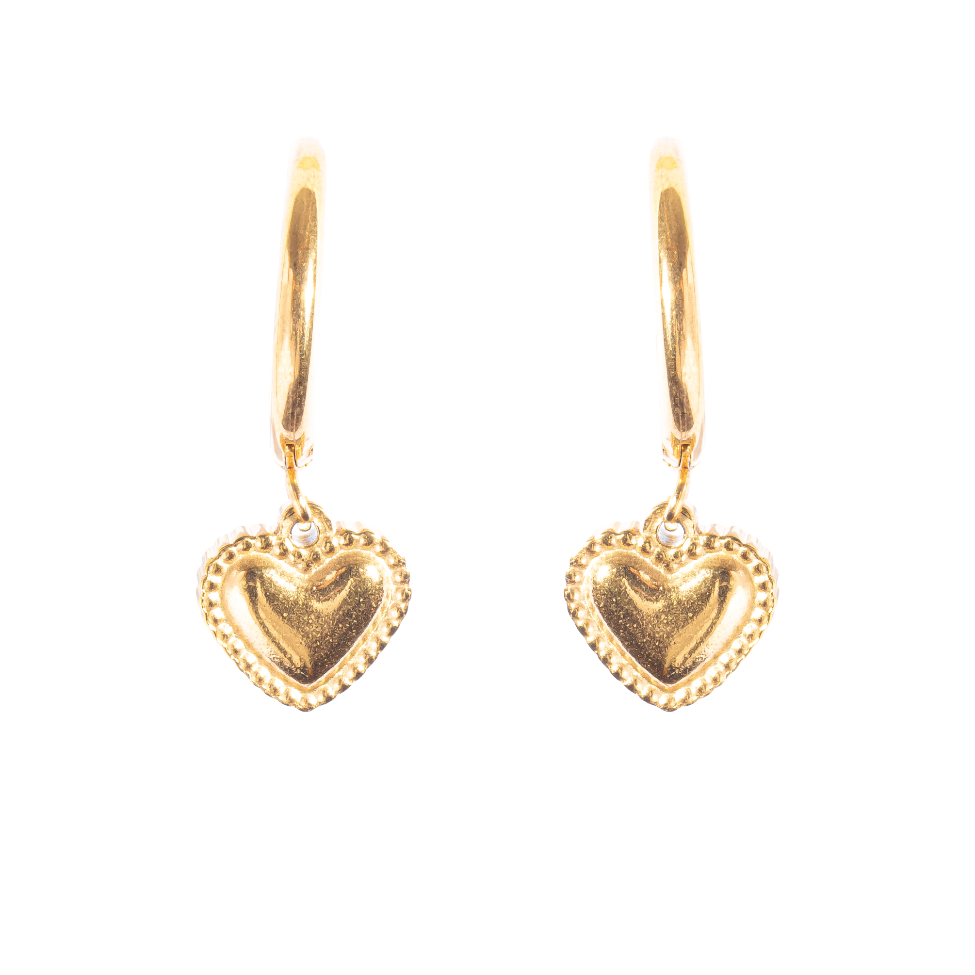 Herz Kreolen (Granuliert)